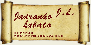 Jadranko Labalo vizit kartica